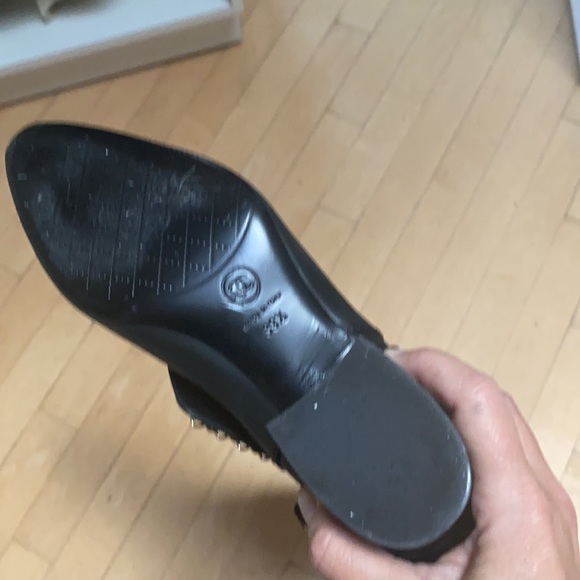 Chanel black leather knee high boots 39,5 g chain - Picture 10 of 16